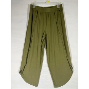 Matilda Jane Wide Leg Cropped Harem Pants Elastic Waist‎ Pull On Green Size S
